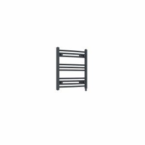 Fjord 600 x 600mm Curved Anthracite Electric Heated Towel Rail