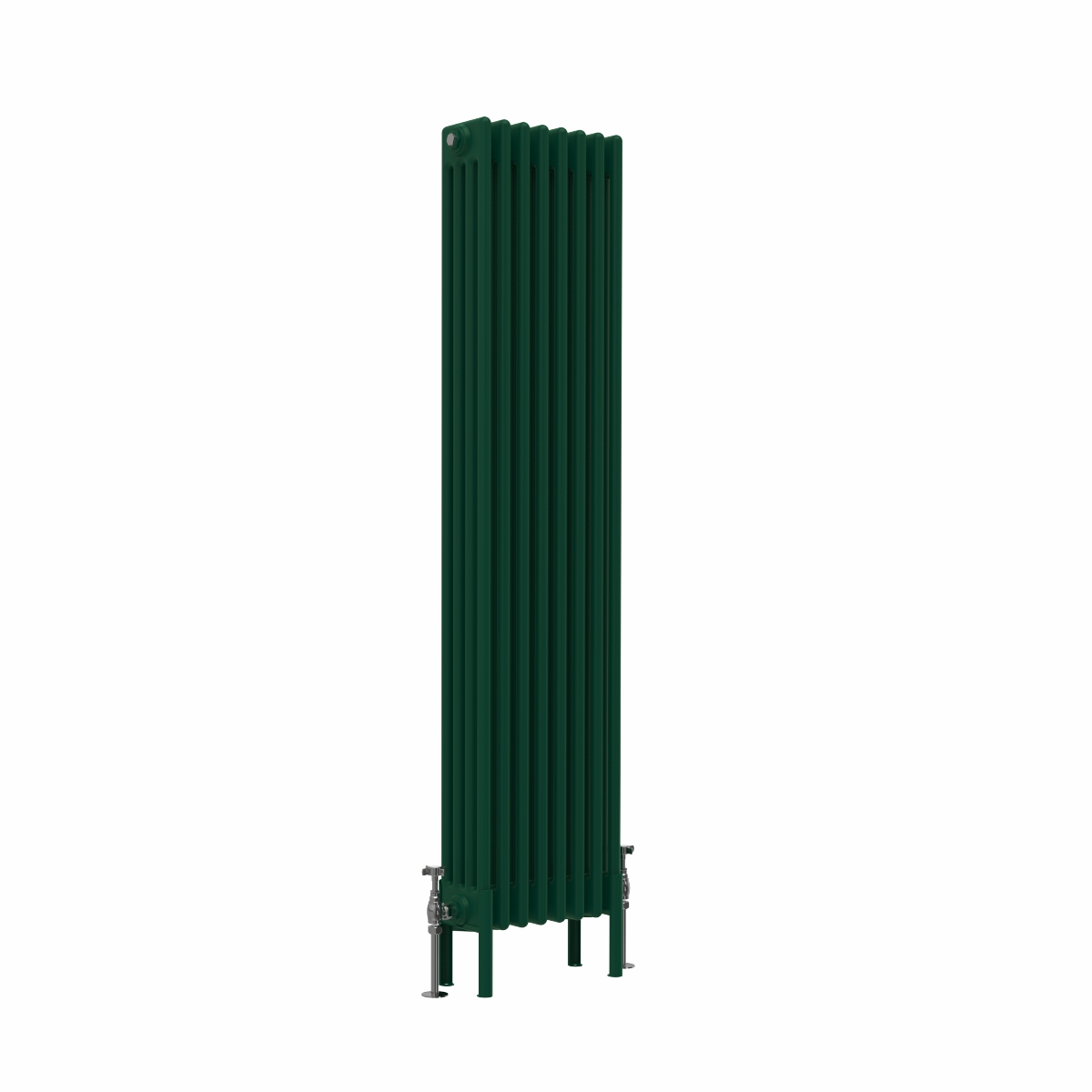 Bern 1500 x 380mm Traditional Moss Green Vertical Four Column Radiator