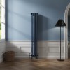 Bern 1800 x 290mm Sapphire Blue Four Column Vertical Traditional Radiator