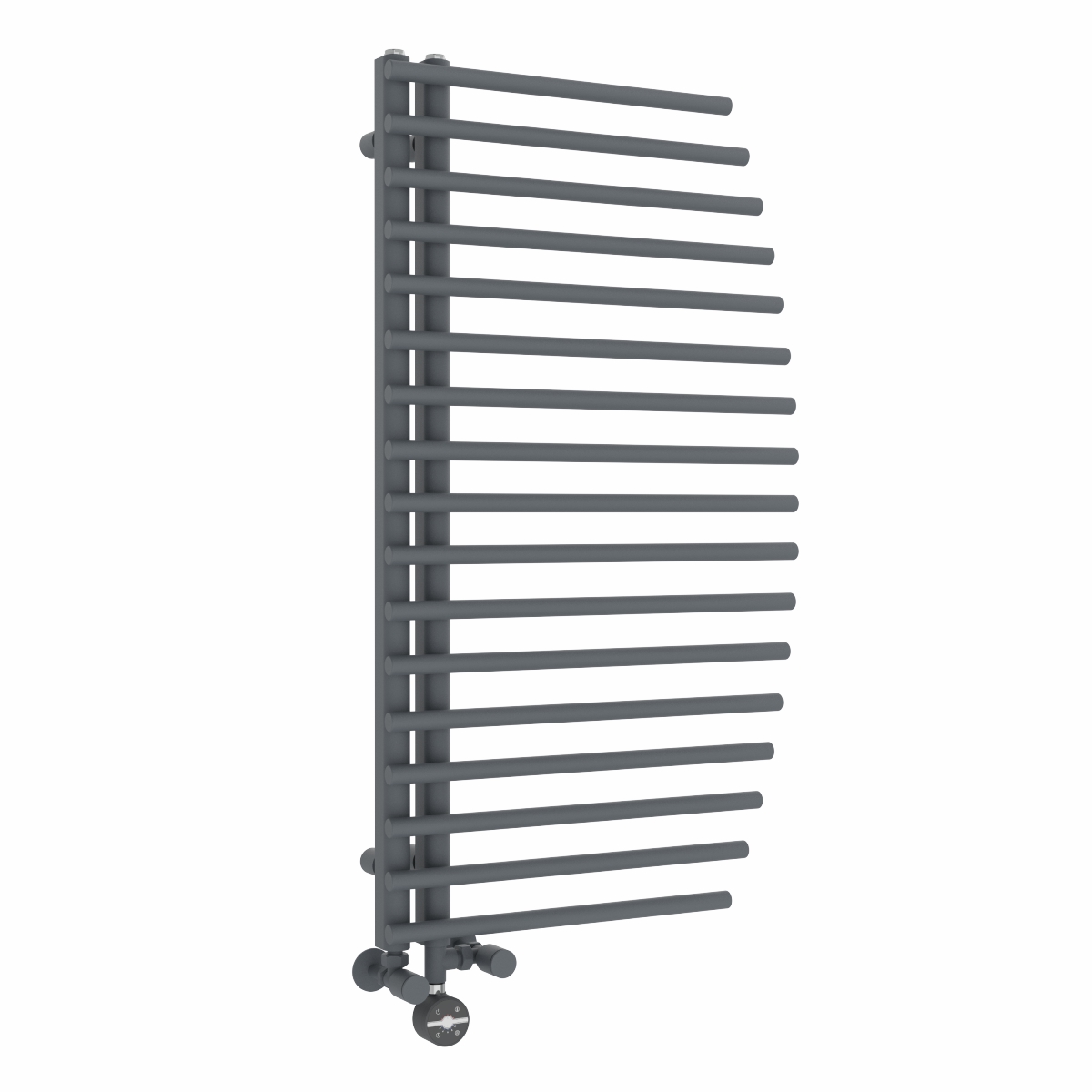 Sigla 1000 x 550mm Dual Fuel Anthracite Thermostatic Touch Control Electric Heated Towel Rail