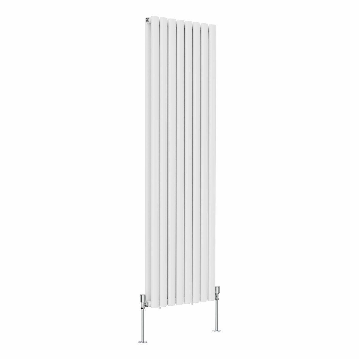 Norden 1600 x 473mm White Double Vertical Oval Tube Designer Radiator