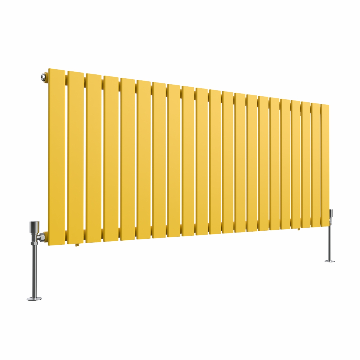 Karlstad 600 x 1430mm Zinc Yellow Single Horizontal Flat Panel Designer Radiator