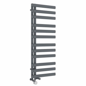 Kongsberg 1200 x 450mm Dual Fuel Thermostatic Touch Control Electric Towel Rail - Choice of Colour