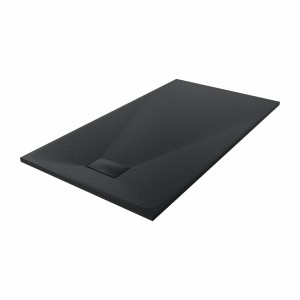 Terra - 1600x900mm Slate Effect Rectangle Shower Tray Black