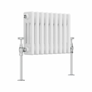 Bern 300 x 425mm White Triple Column Horizontal Traditional Radiator