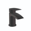 Flow Modern Cloakroom Mono Basin Mixer Tap Matt Black