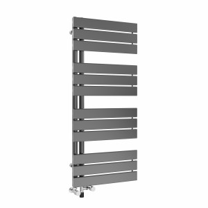 Kristiansund 1126 x 500mm Dual Fuel Gunmetal Simple Electric Heated Towel Rail