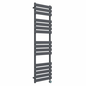 Juva 1600 x 450mm Sand Grey Flat Panel Thermostatic Touch Control Wifi Electric Heated Towel Rail