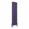 Bern 1500 x 380mm Elegant Purple Four Column Vertical Traditional Radiator