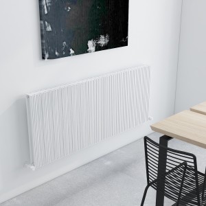 Carisa Monza Double 600 x 1420mm White Designer Aluminium Radiator