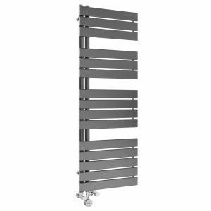 Kristiansund 1380 x 500mm Dual Fuel Gunmetal Thermostatic Touch Control Electric Heated Towel Rail