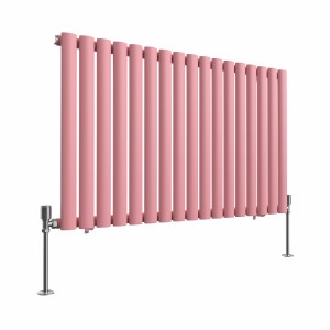 Norden 600 x 1004mm Rose Clair Pink Single Horizontal Oval Column Designer Radiator
