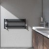 Carisa Fame H 400 x 1000mm Anthracite Designer Aluminium Towel Rail