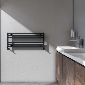 Carisa Fame H 400 x 1000mm Anthracite Designer Aluminium Towel Rail