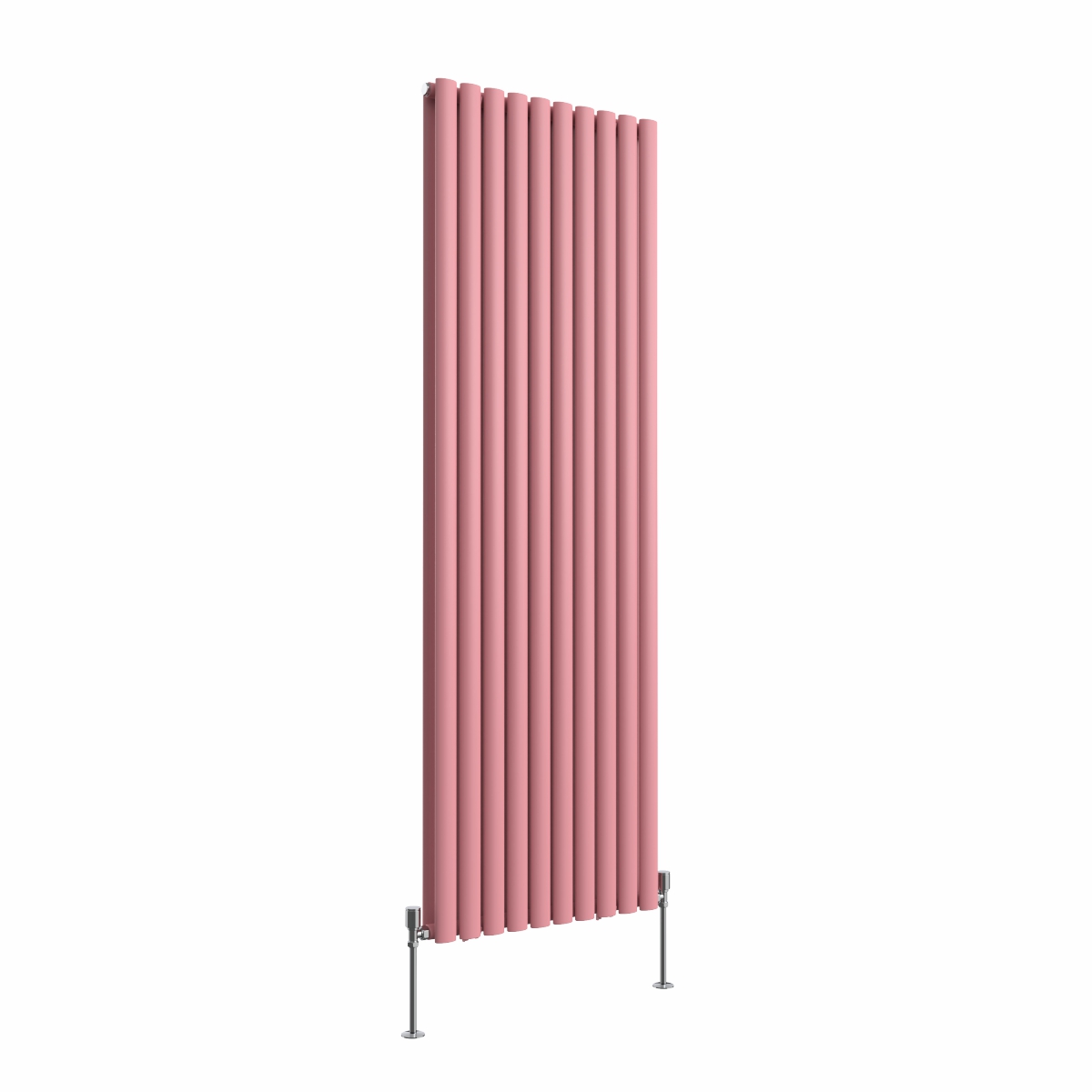 Norden 1800 x 591mm Rose Clair Pink Double Vertical Oval Column Designer Radiator