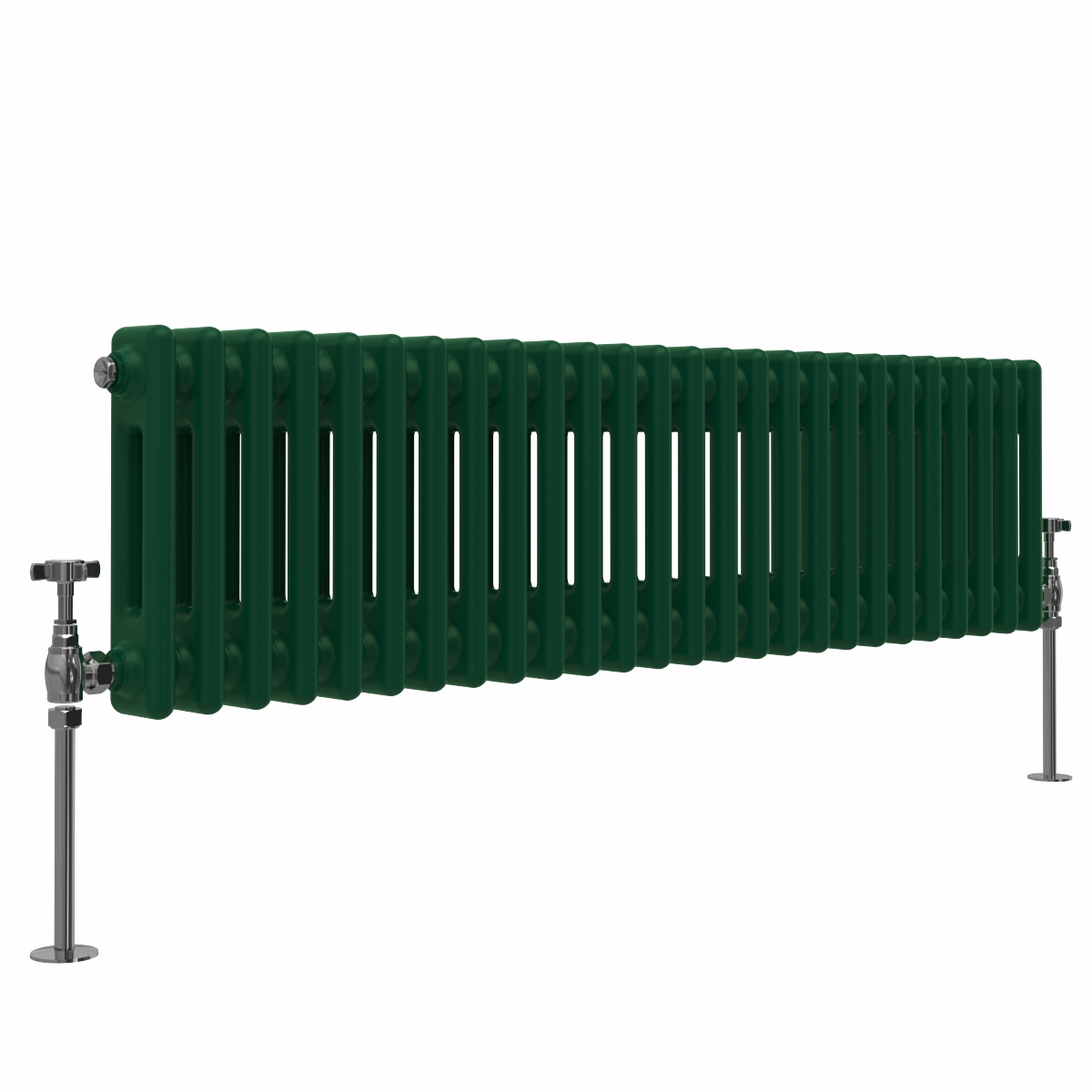 Bern 300 x 1190mm Moss Green Double Horizontal Column Radiator