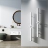 Carisa Otto Single 1200 x 75mm White Designer Aluminium Electric Radiator