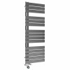 Kristiansund 1380 x 500mm Dual Fuel Gunmetal Thermostatic Touch Control Wifi Electric Heated Towel Rail