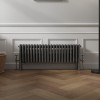Bern 300 x 1010mm Black Silver Four Column Horizontal Traditional Radiator