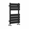 Juva 650 x 400mm Satin Black Flat Panel Heated Towel Rail
