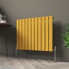 Karlstad 600 x 750mm Zinc Yellow Single Horizontal Flat Panel Designer Radiator