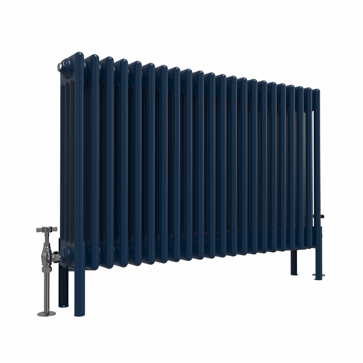 Bern 600 x 1010mm Sapphire Blue Four Column Horizontal Traditional Radiator