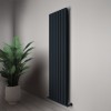 Carisa Plata Double 1800 x 490mm Anthracite Designer Aluminium Radiator
