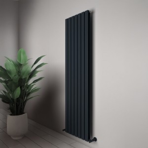 Carisa Plata Double 1800 x 490mm Anthracite Designer Aluminium Radiator