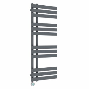 Koli 1200 x 450mm Anthracite Thermostatic Touch Control Electric Heated Towel Rail