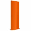 Lulea 1800 x 620mm Bright Orange Double Flat Panel Vertical Designer Radiator