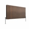 Karlstad 600 x 1158mm Black Copper Double Horizontal Flat Panel Designer Radiator