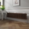 Bern 300 x 1460mm Black Copper Double Column Horizontal Traditional Radiator