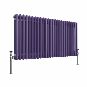 Bern 600 x 1190mm Elegant Purple Triple Column Horizontal Traditional Radiator