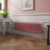 Bern 300 x 1190mm Rose Pink Double Column Horizontal Traditional Radiator
