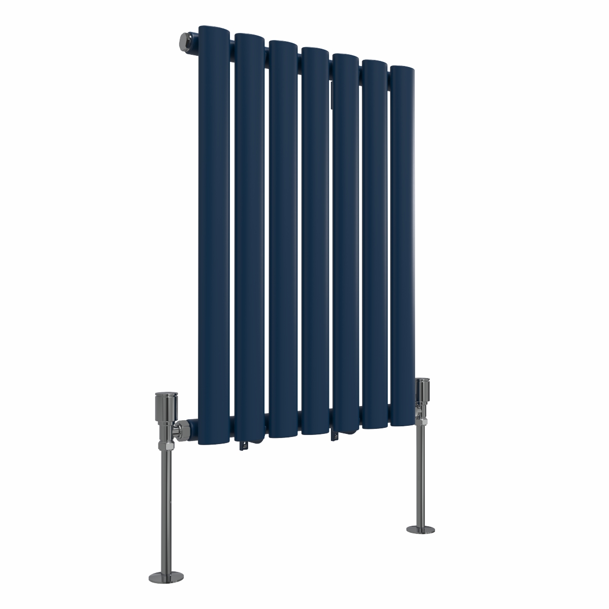 Norden - Sapphire Blue Single Oval Column Horizontal Designer Radiator - Choice of Size