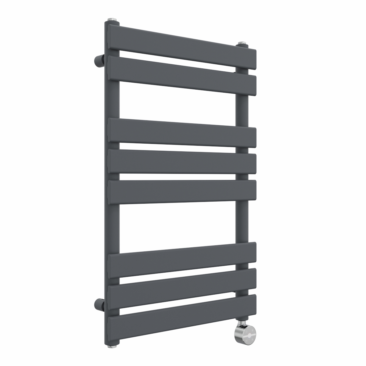Juva 800 x 500mm Sand Grey Flat Panel Thermostatic Touch Control Electric Heated Towel Rail