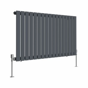 Karlstad 600 x 1158mm Anthracite Single Horizontal Flat Panel Designer Radiator