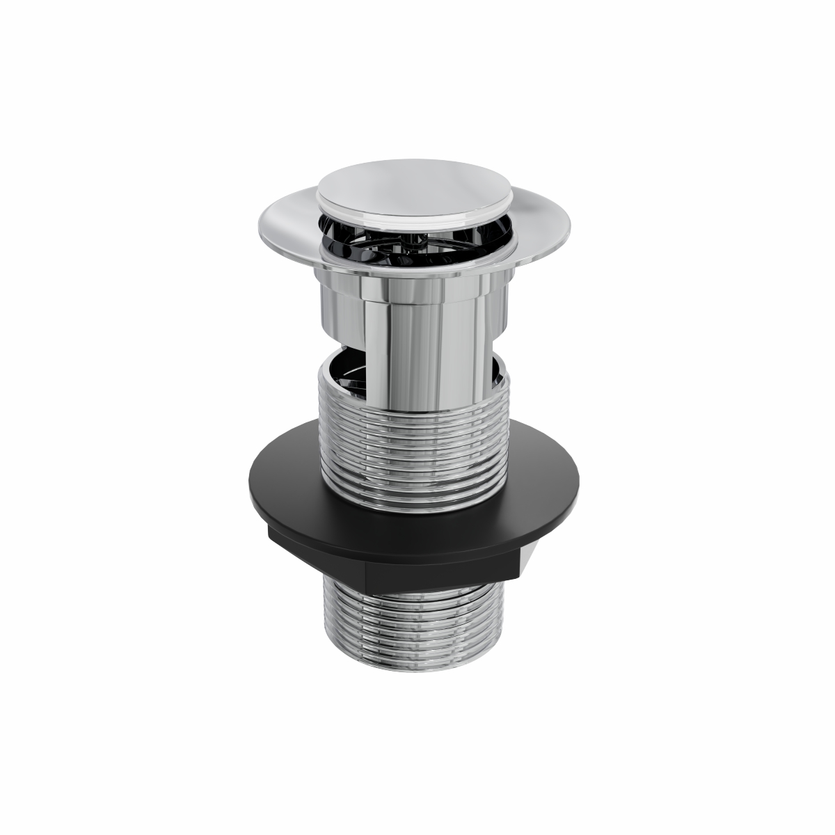 Slotted Click Clack Basin Waste - Full Brass - Chrome