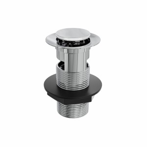 Slotted Click Clack Basin Waste - Full Brass - Chrome