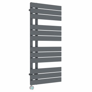 Kristiansund 1126 x 500mm Anthracite Thermostatic Touch Control Wifi Electric Heated Towel Rail