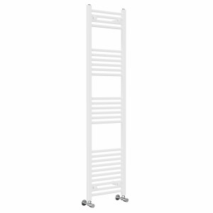 Bergen 1600 x 400mm Straight White Heated Towel Rail