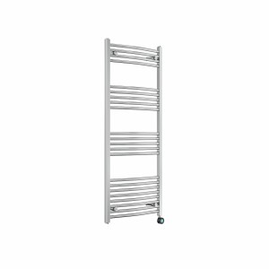 Fjord 1400 x 600mm Curved Chrome Thermostatic Touch Control Wifi Electric Heated Towel Rail