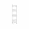 Bergen 1400 x 500mm Straight White Prefilled Electric Heated Towel Rail