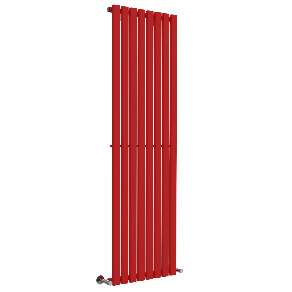 Lulea 1800 x 550mm Signal Red Single Flat Panel Vertical Designer Radiator