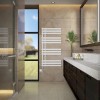 Koli 1200 x 600mm White Thermostatic Touch Control Wifi Electric Heated Towel Rail
