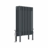 Bern 600 x 425mm Traditional Anthracite Horizontal Four Column Radiator