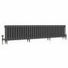 Classic  450 x 2018mm Farrow & Ball Railings Grey Triple Column Cast Iron Radiator - 32 Sections