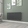 Norden 600 x 1417mm Anthracite Single Horizontal Oval Tube Designer Radiator