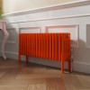 Bern 300 x 830mm Traditional Bright Orange Horizontal Four Column Radiator