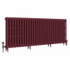 Classic  745 x 1832mm Farrow & Ball Eating Room Red Triple Column Cast Iron Radiator - 29 Sections